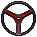 Brenta ST Steering Wheel, Red Insert, Club Car Tempo, Onward, Precedent Hub
