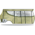 DoubleTake Enclosure & Valance for Kwick-Track Rail System, 6 Passenger, E-Z-Go TXT 94-13, Beige