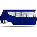 DoubleTake Enclosure & Valance for Kwick-Track Rail System, 6 Passenger, E-Z-Go TXT 94-13, Blue