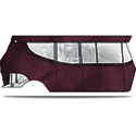 DoubleTake Enclosure & Valance for Kwick-Track Rail System, 6 Pass, E-Z-Go TXT 94-13, Burgundy