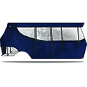 DoubleTake Enclosure & Valance for Kwick-Track Rail System, 6 Passenger, E-Z-Go RXV 08+, Navy