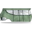 DoubleTake Enclosure & Valance, 6 Passenger, Club Car Precedent, Silver