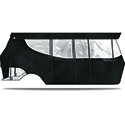 DoubleTake Enclosure & Valance for Kwick-Track Rail System, Helix 6 Passenger, Yamaha Drive2, Black