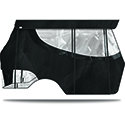 DoubleTake Enclosure & Valance, 4 Passenger, Icon, Black