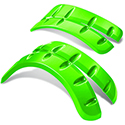 DoubleTake Fender Flare Set for Phoenix Body, E-Z-Go TXT 96+, Lime