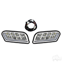 RHOX LED Headlights w/RGBW Accent Lights and OE Retrofit Harness, Club Car Tempo, 12-48V