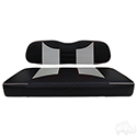 RHOX Front Seat Cushion Set, Rally Black Carbon Fiber/Silver Carbon Fiber, Club Car DS