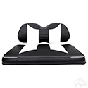 RHOX Front Seat Cushion Set, Rally Black/White, Club Car Tempo, Precedent 04+