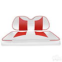 RHOX Front Seat Cushion Set, Rally White/Red, Club Car Tempo, Precedent 04+