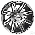 RHOX RX265, Machined Gloss Black, 12x7, ET-25