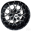 RHOX RX386, Machined Gloss Black, 14x7 ET-25