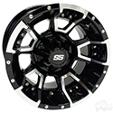 RHOX RX388, Machined Gloss Black, 12x7 ET-25