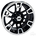 RHOX RX391, Machined Gloss Black, 14x7 ET-25