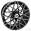 RHOX RX395, Machined Gloss Black, 15x7 ET-25