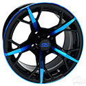 RHOX RX400, Gloss Black with Blue, 14x7 ET-25