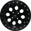 RHOX Revolver Gloss Black, 12x7 ET-25