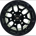 RHOX Darkwing Matte Black, 12x7 ET-25