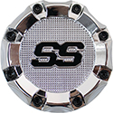 Center Cap, Chrome with Black SS